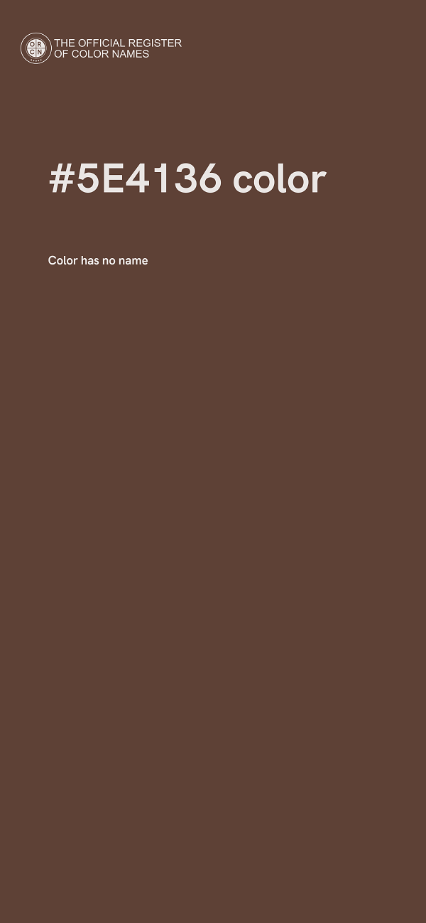 #5E4136 color image