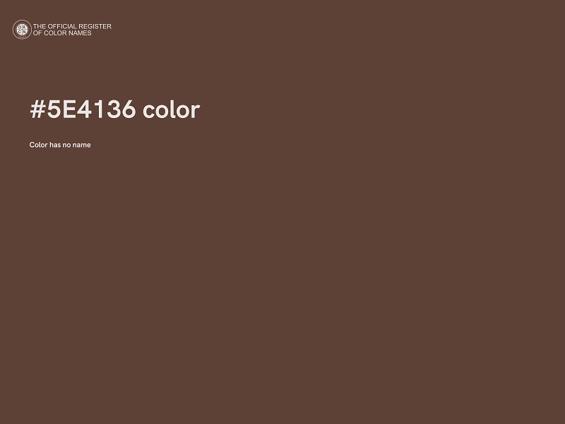 #5E4136 color image