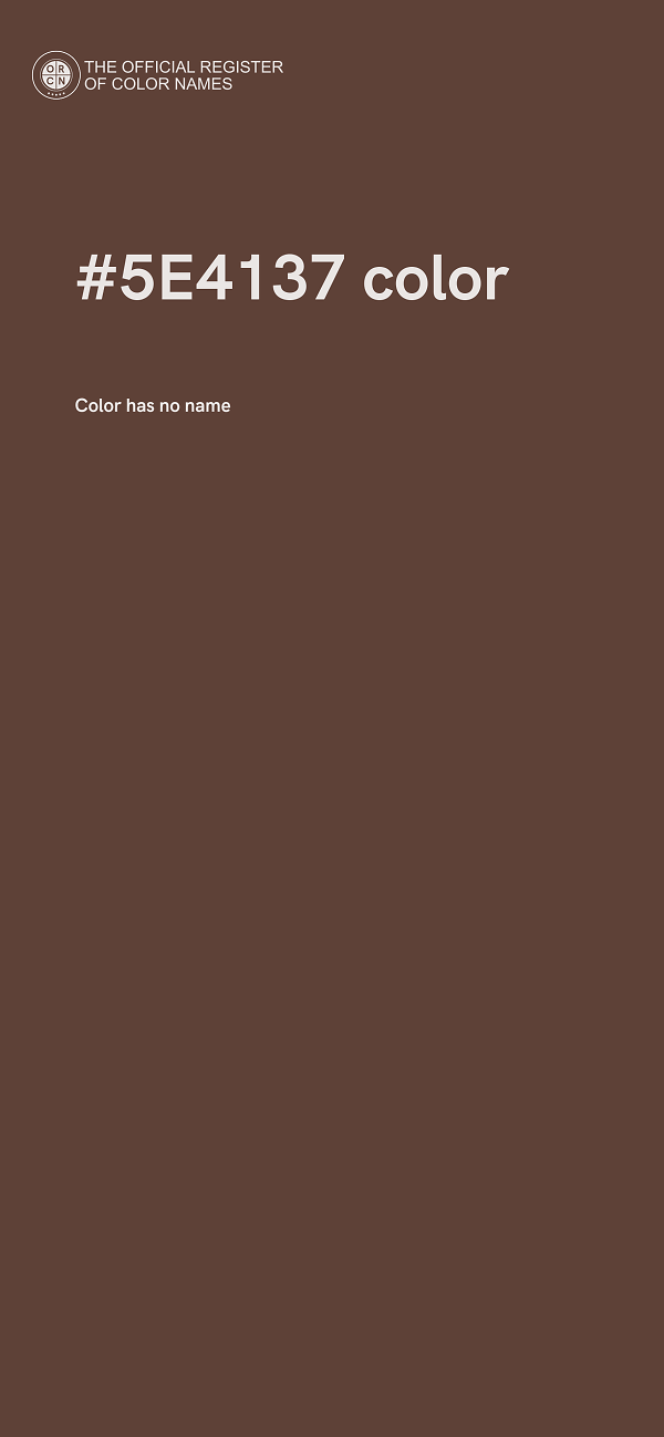 #5E4137 color image