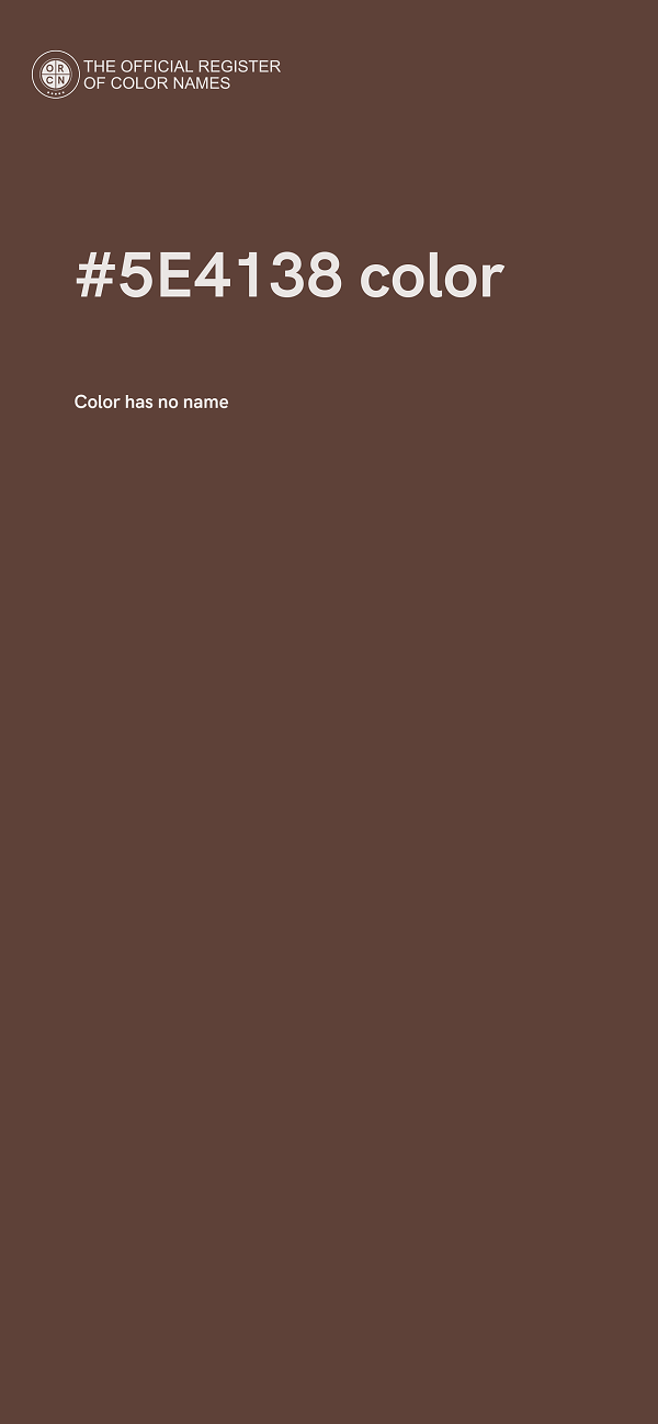 #5E4138 color image