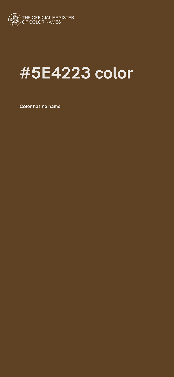 #5E4223 color image