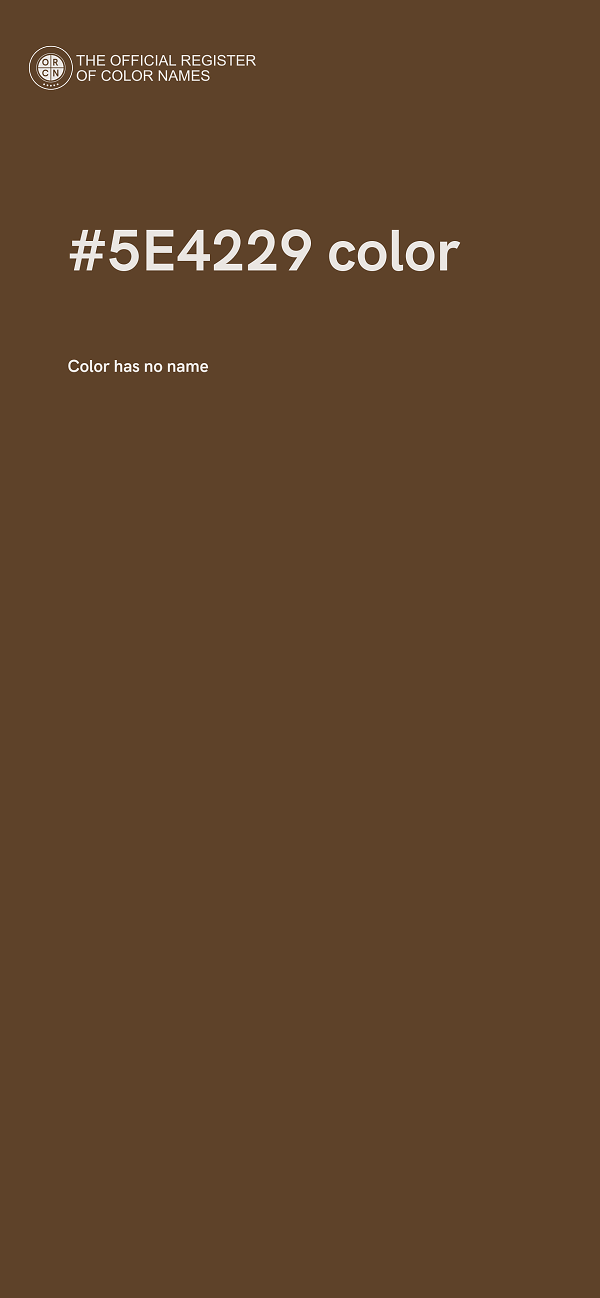 #5E4229 color image