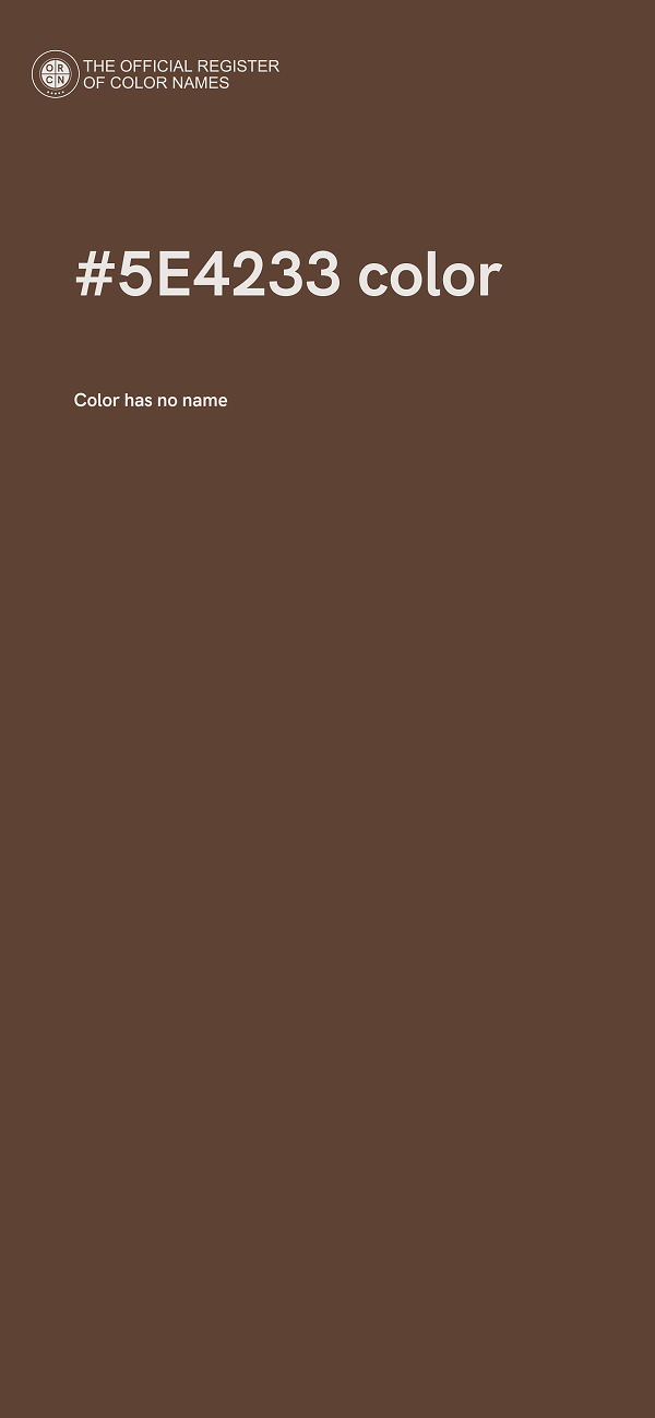 #5E4233 color image