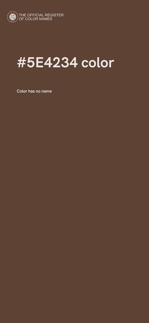 #5E4234 color image