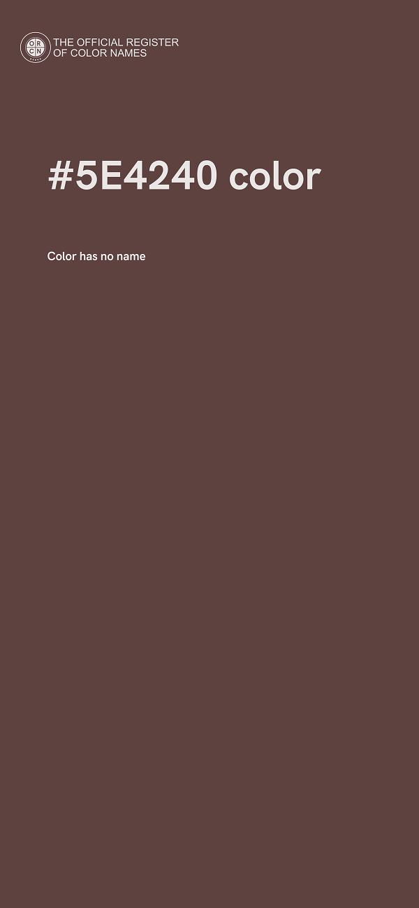 #5E4240 color image