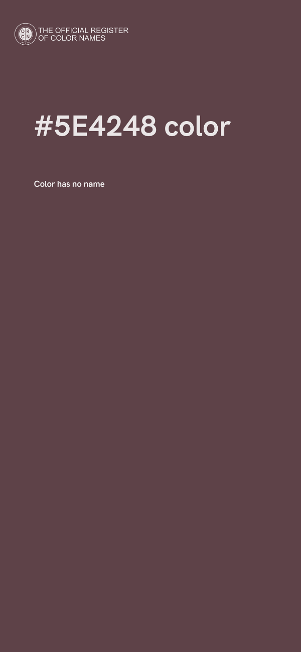 #5E4248 color image