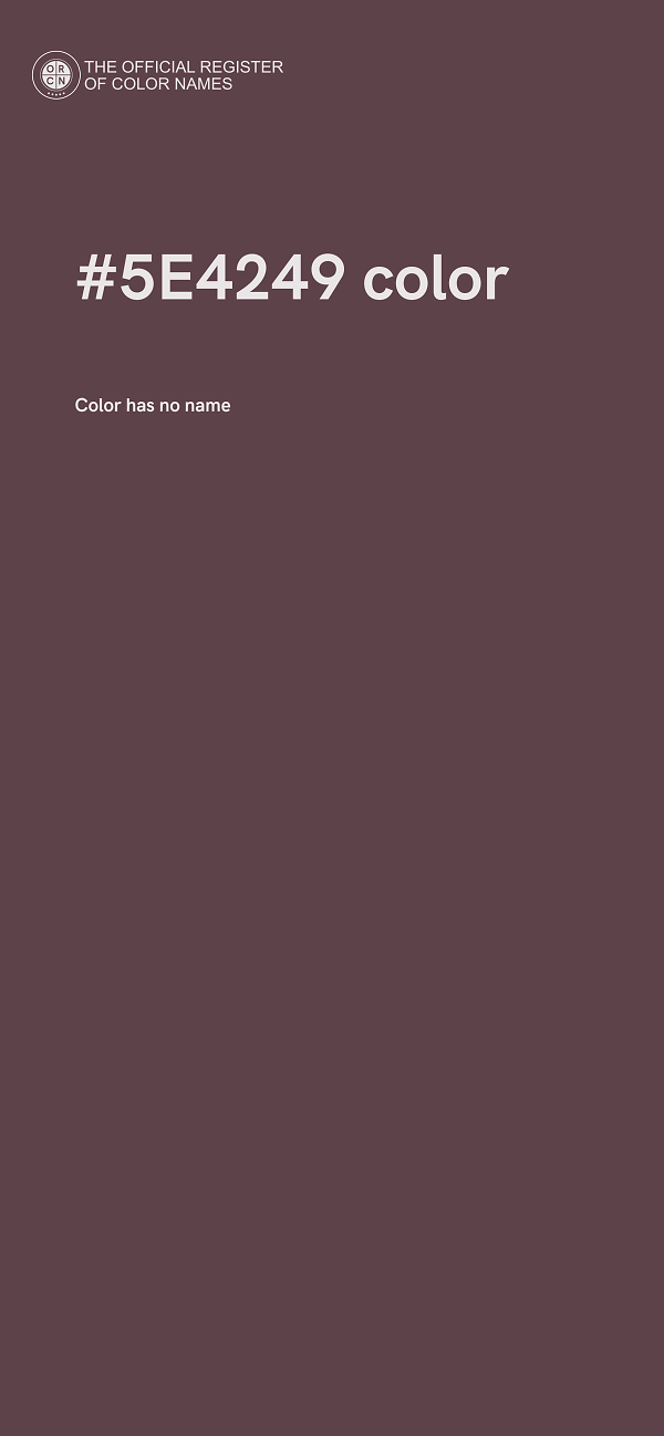 #5E4249 color image