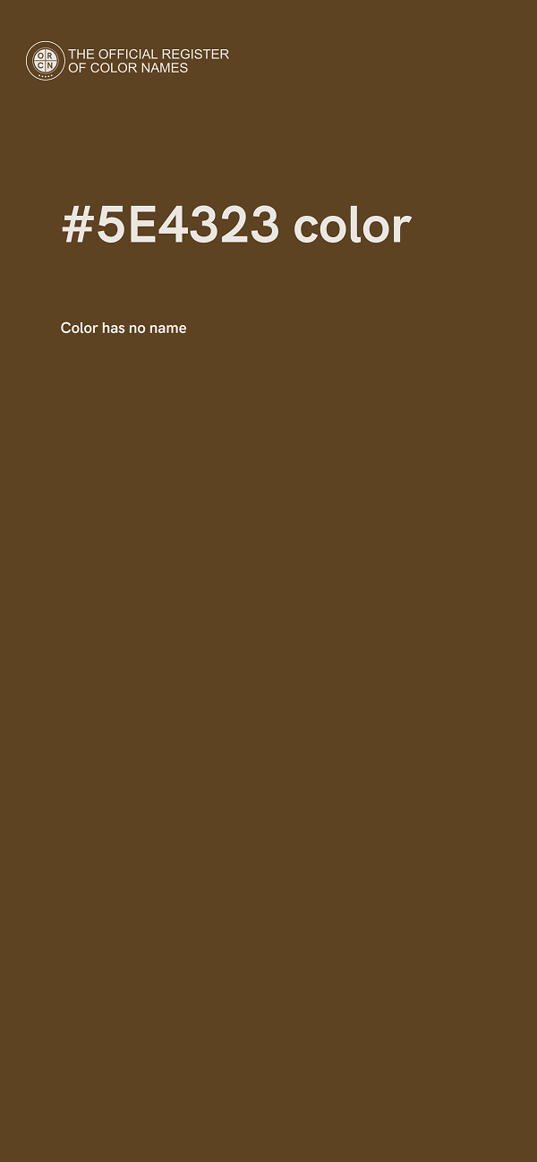 #5E4323 color image