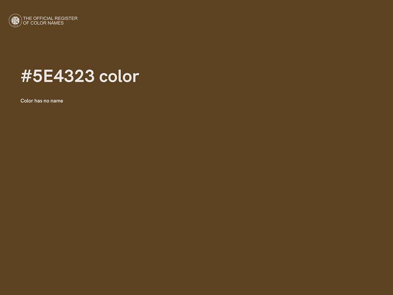 #5E4323 color image