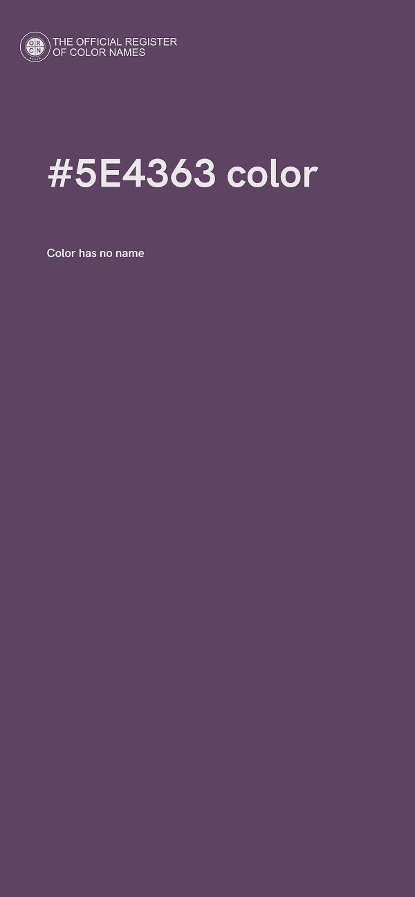 #5E4363 color image