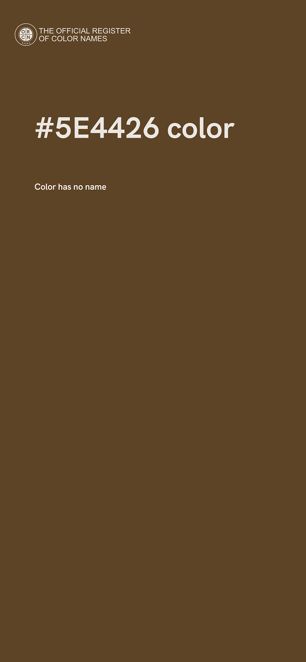 #5E4426 color image