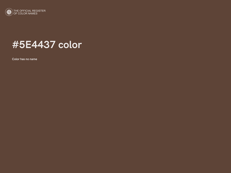 #5E4437 color image