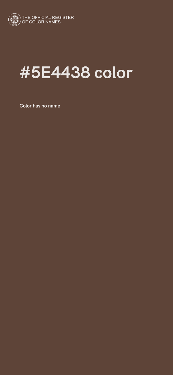 #5E4438 color image