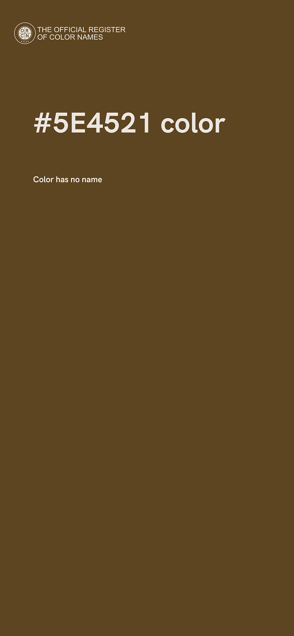 #5E4521 color image