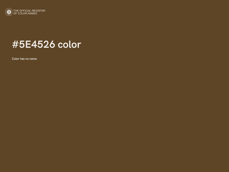 #5E4526 color image