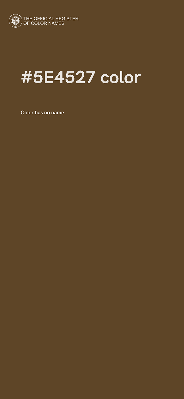 #5E4527 color image