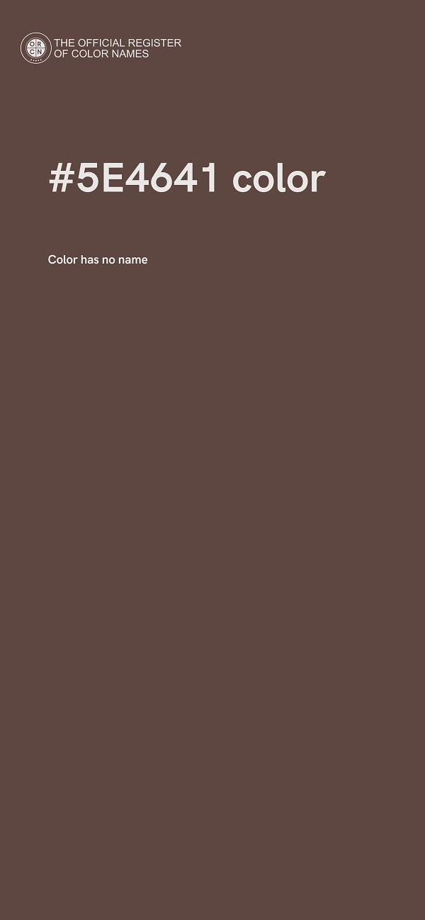#5E4641 color image