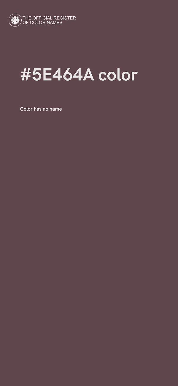 #5E464A color image