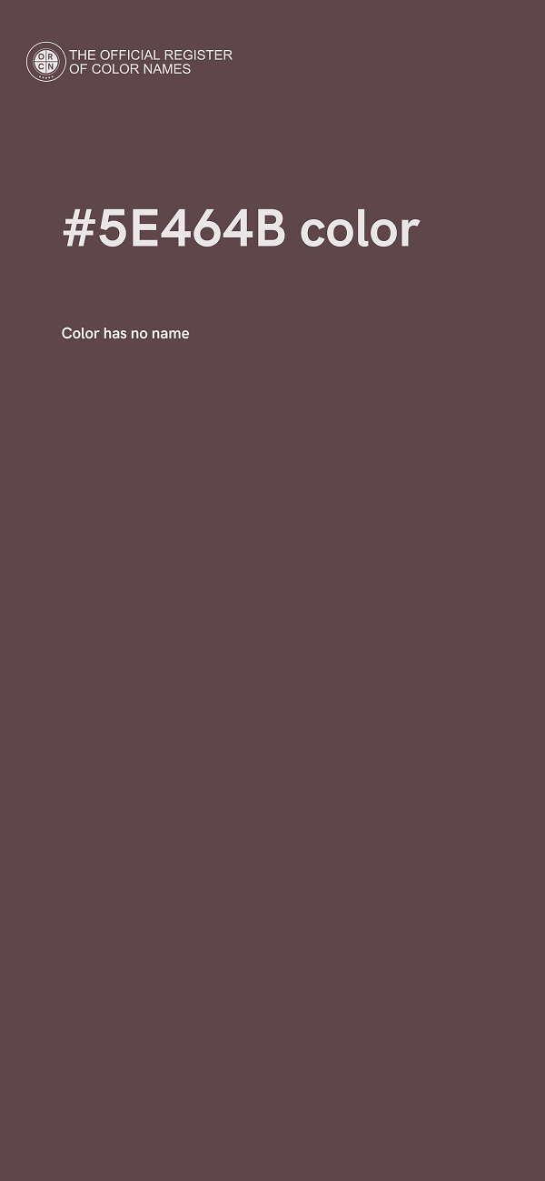 #5E464B color image