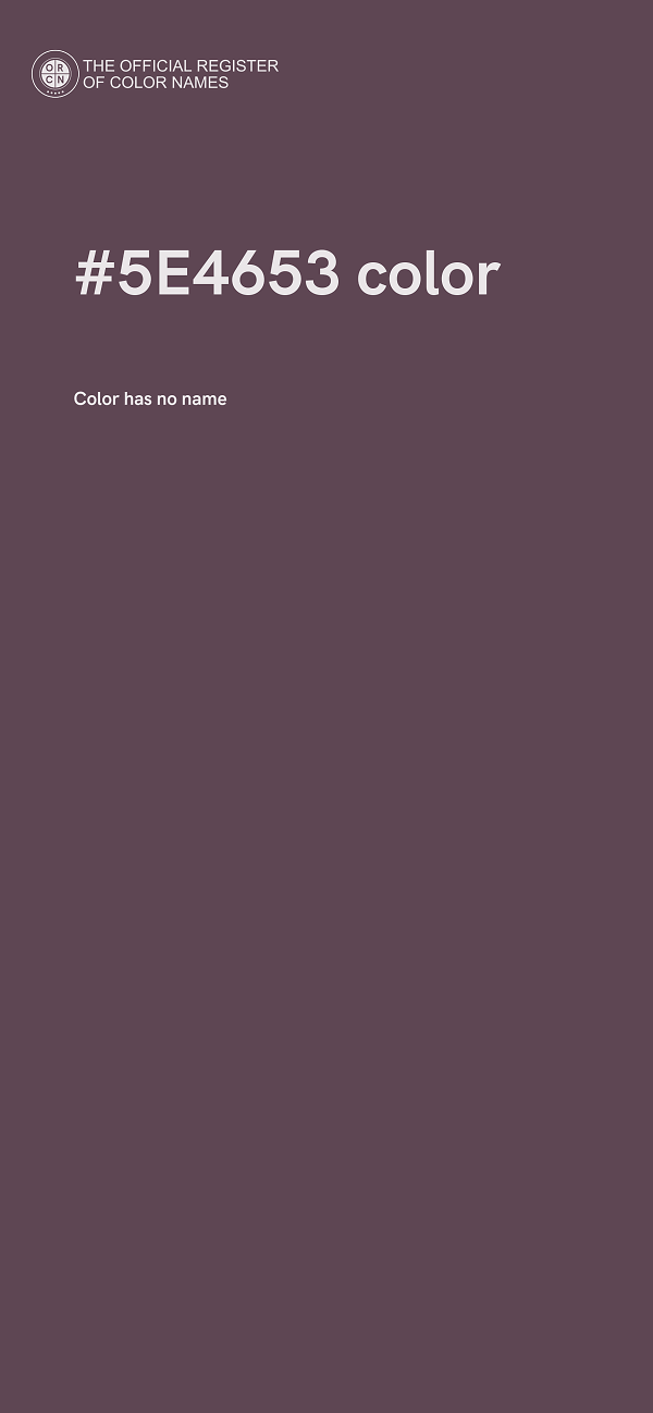 #5E4653 color image