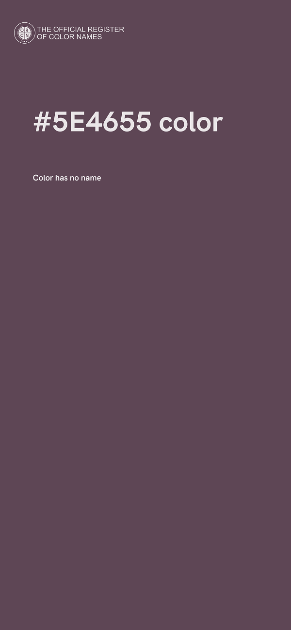 #5E4655 color image