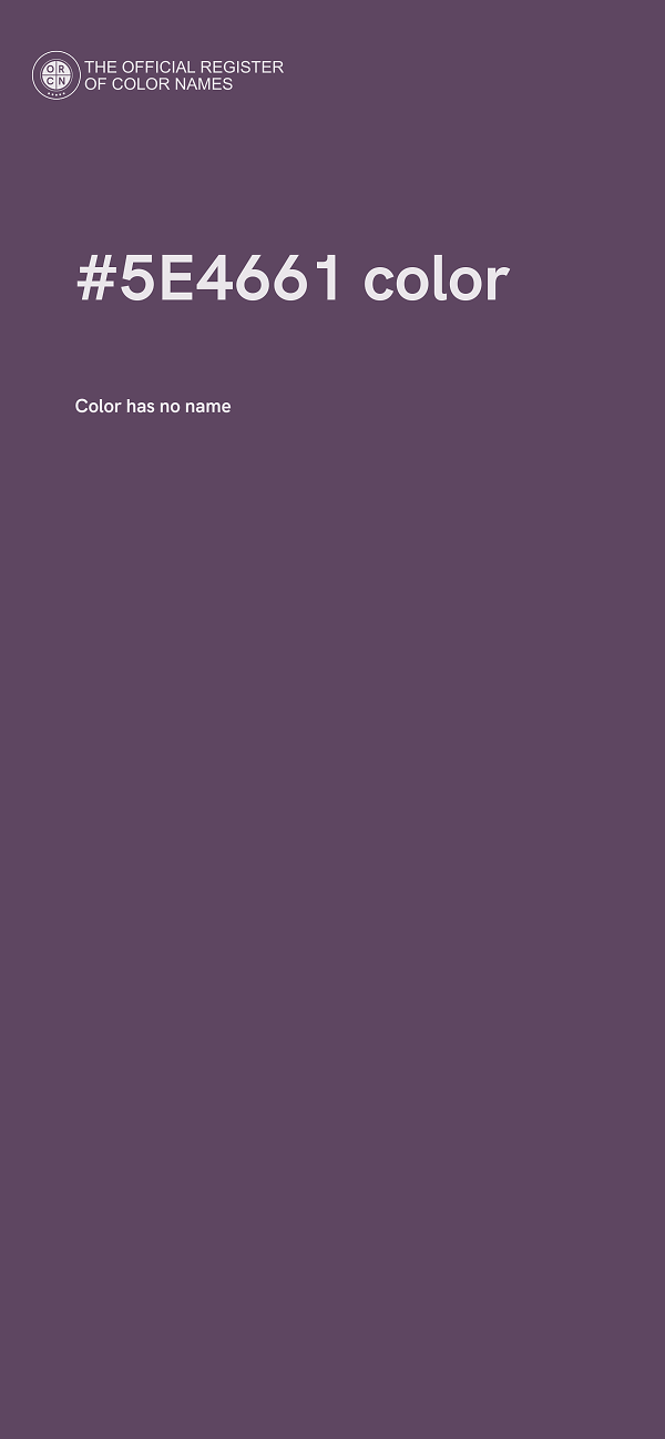 #5E4661 color image