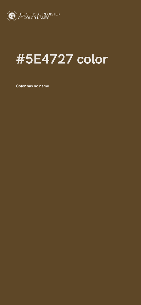 #5E4727 color image