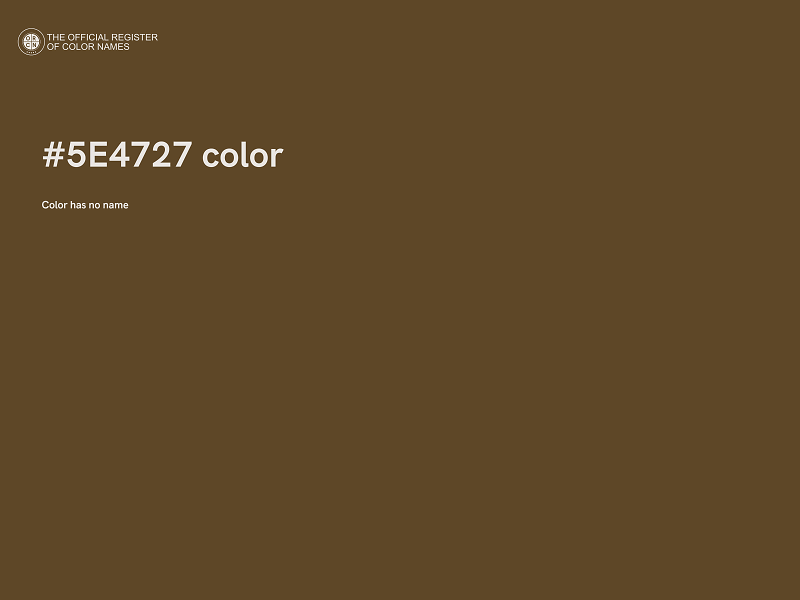 #5E4727 color image