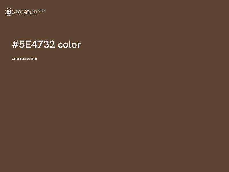 #5E4732 color image