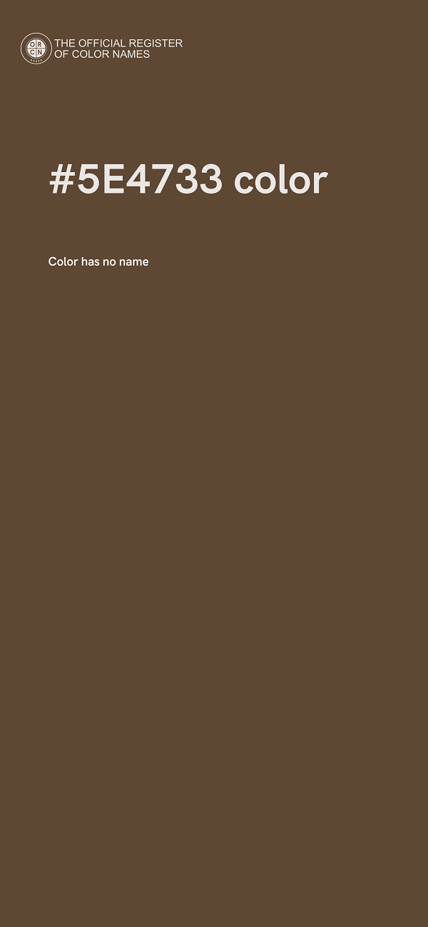 #5E4733 color image