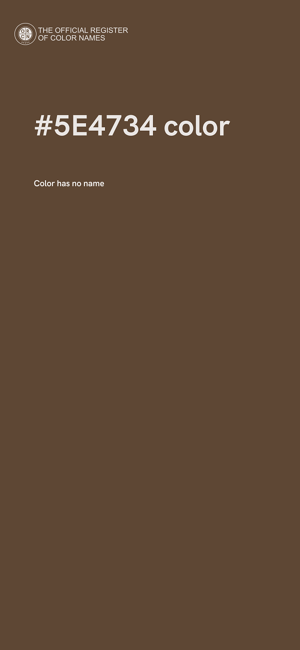 #5E4734 color image