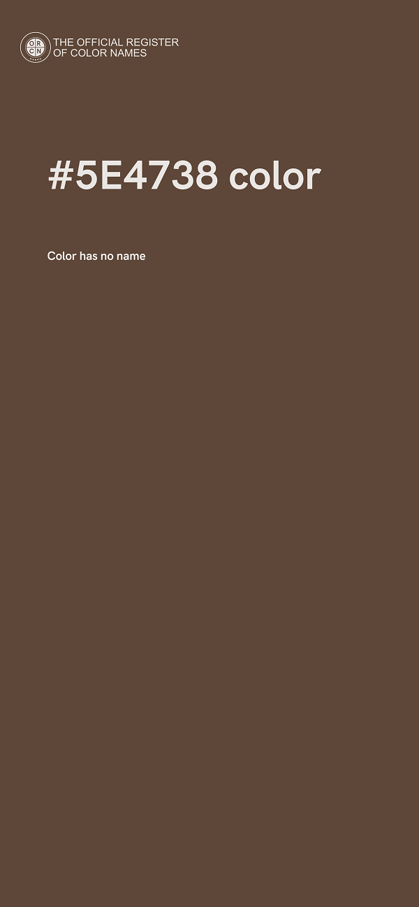 #5E4738 color image