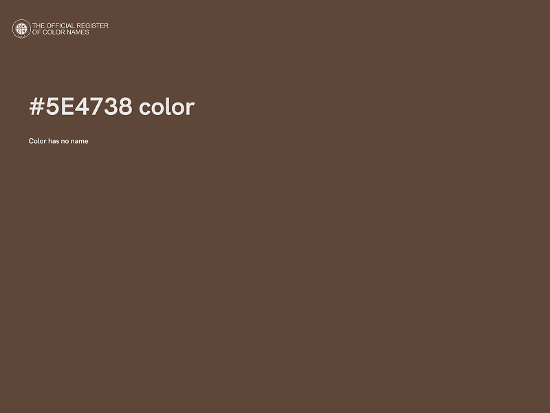 #5E4738 color image