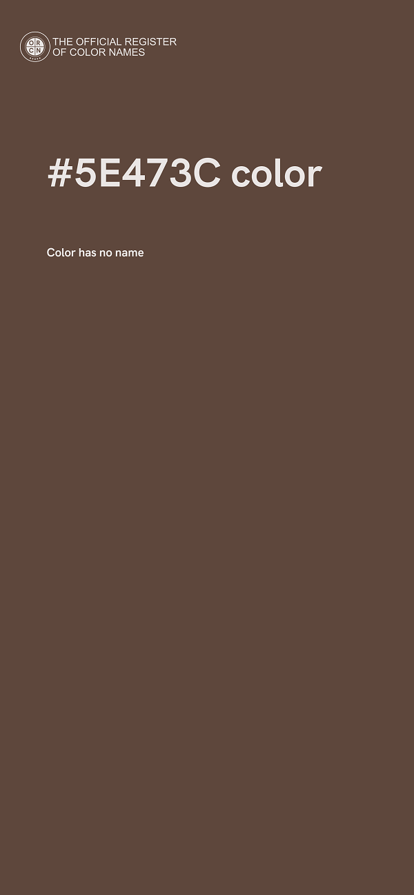 #5E473C color image
