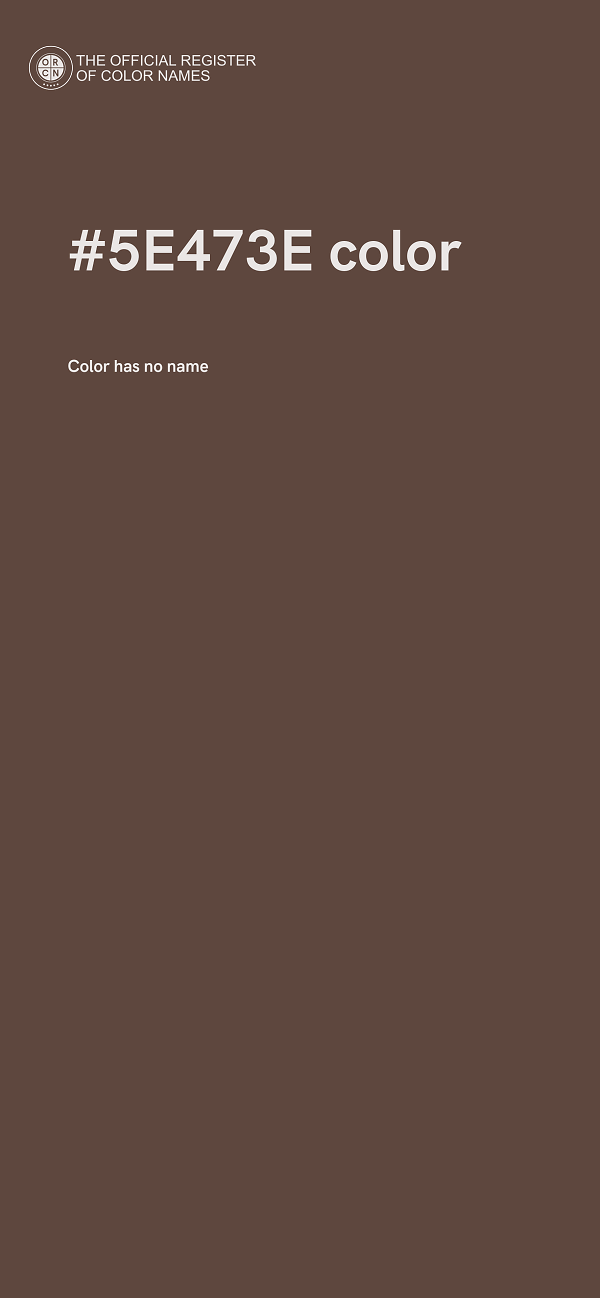 #5E473E color image