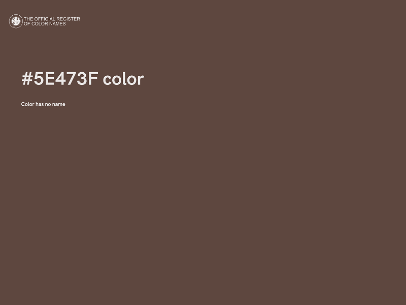 #5E473F color image