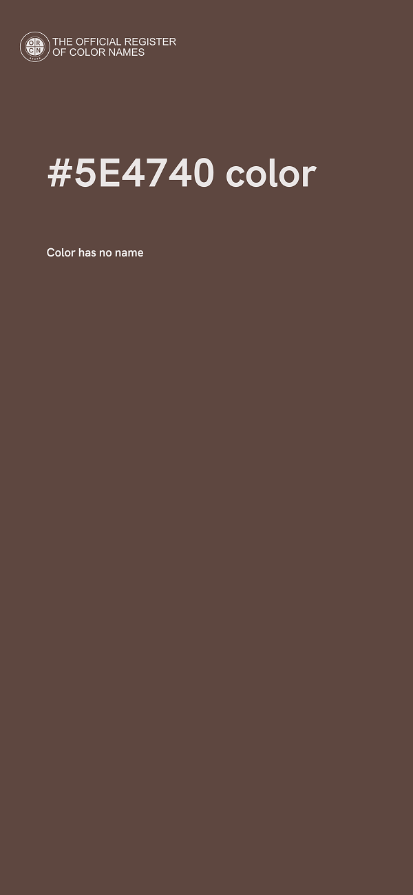 #5E4740 color image