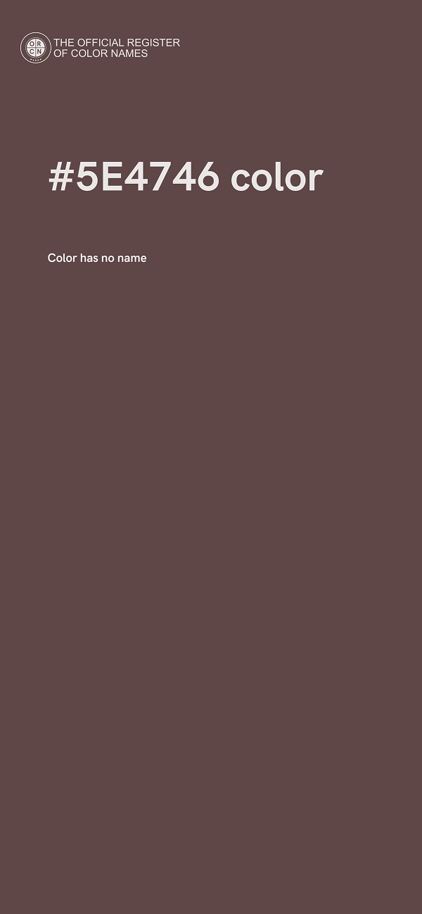 #5E4746 color image