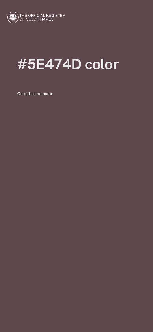 #5E474D color image