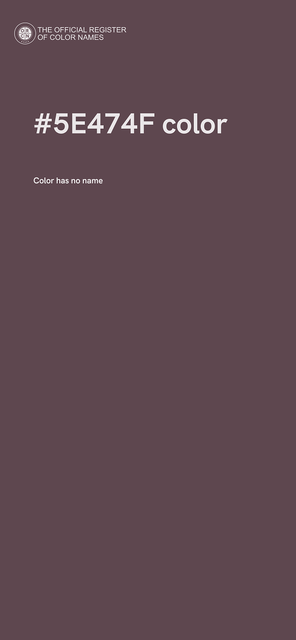 #5E474F color image