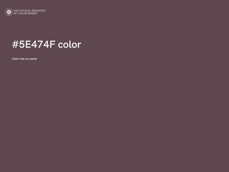 #5E474F color image