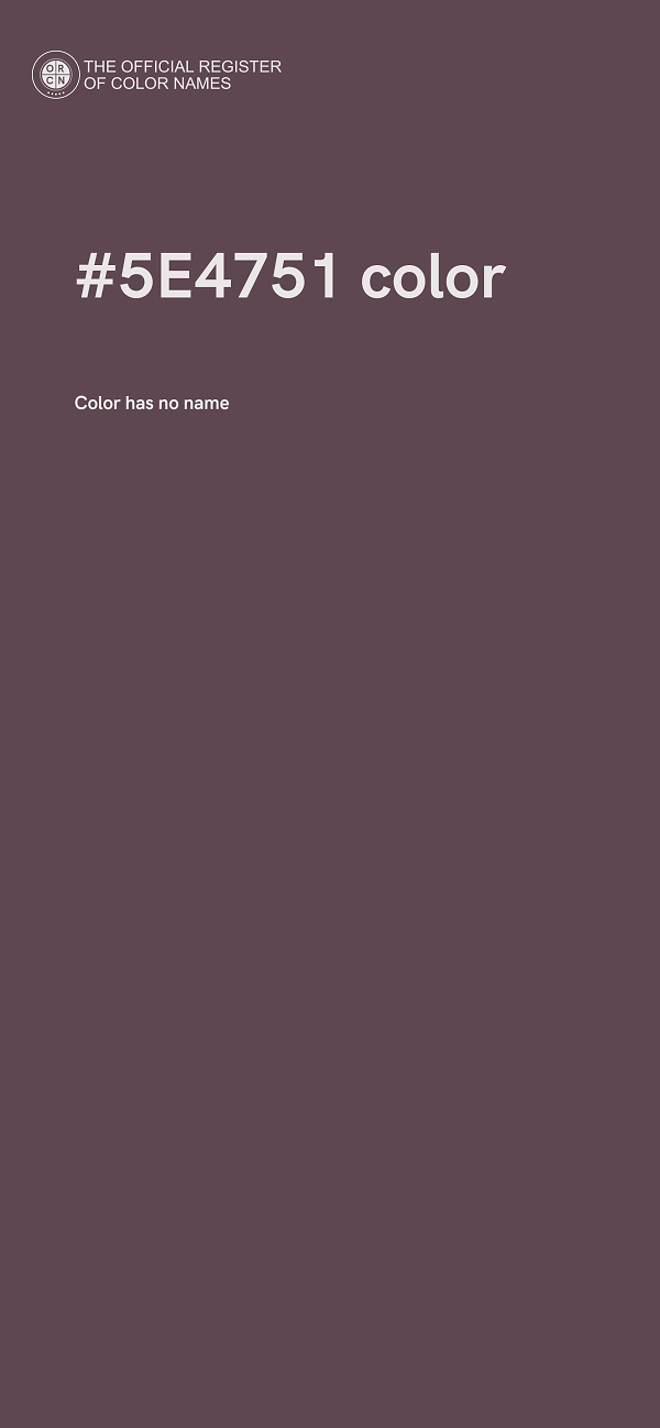 #5E4751 color image