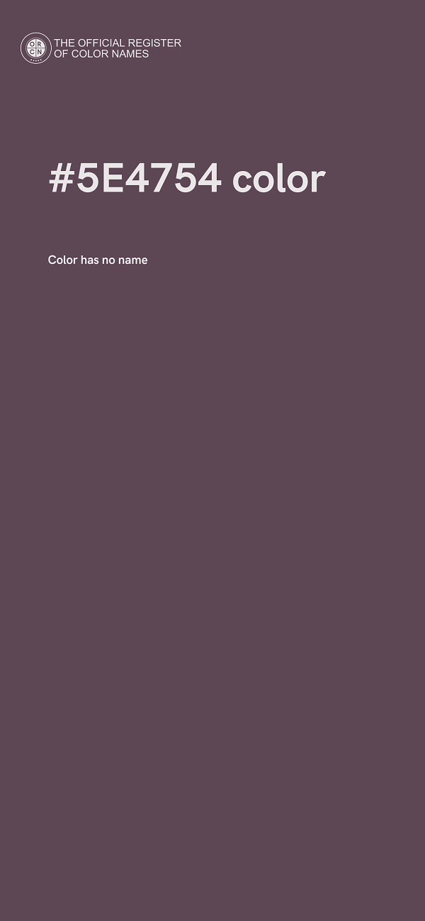 #5E4754 color image