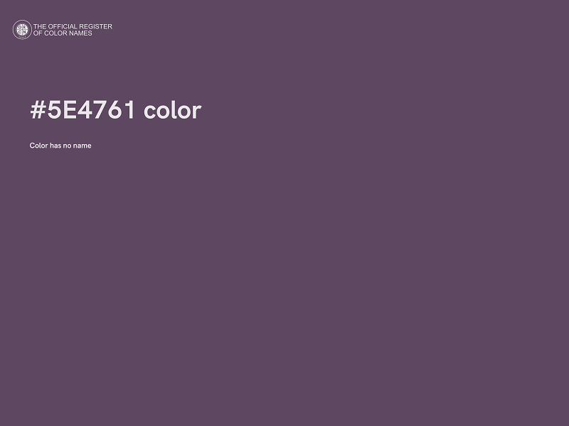 #5E4761 color image