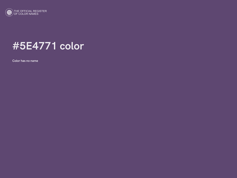 #5E4771 color image