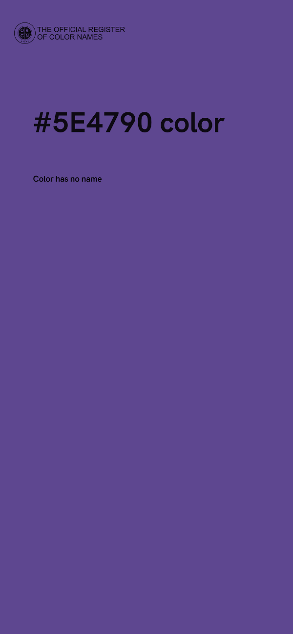 #5E4790 color image