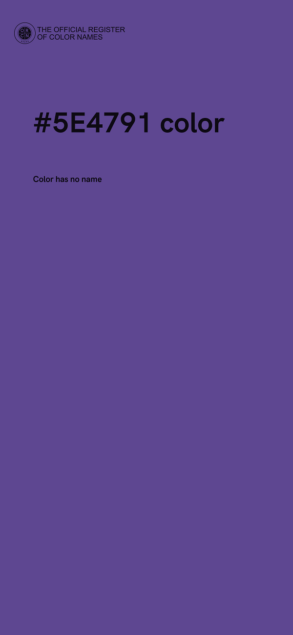 #5E4791 color image