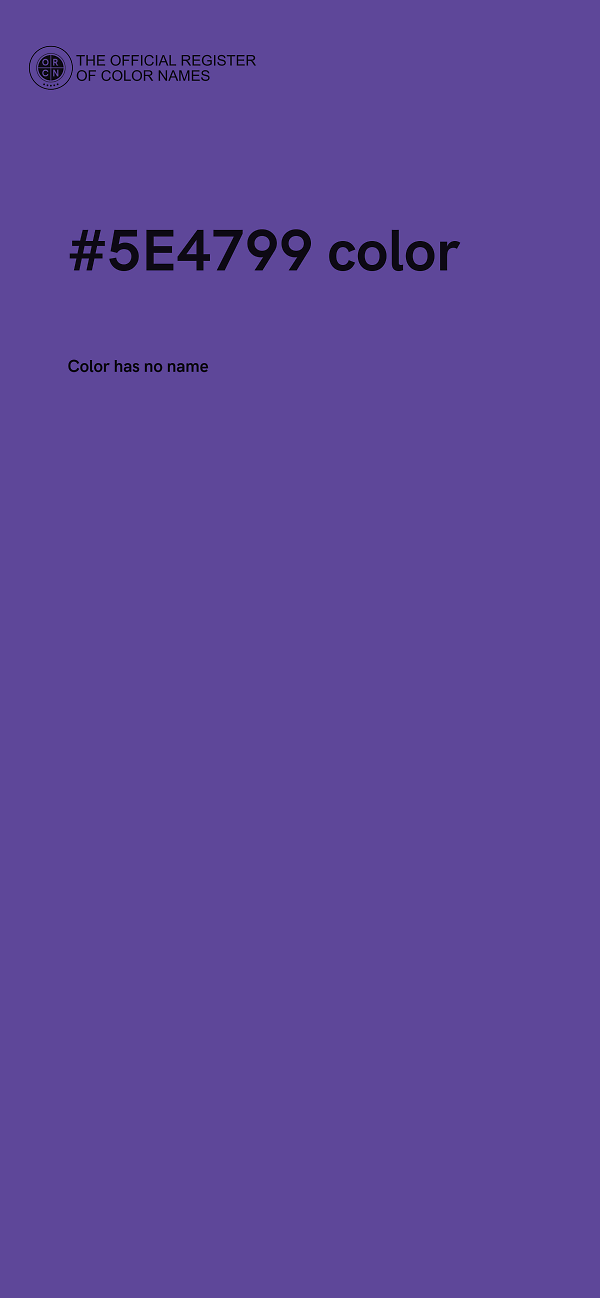 #5E4799 color image