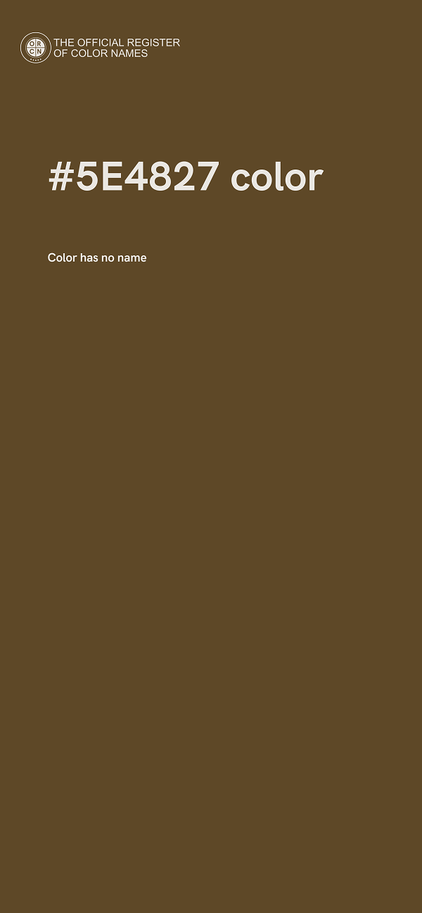 #5E4827 color image