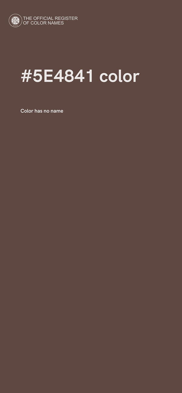 #5E4841 color image